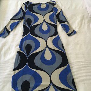 Boden 60s Patterned Jersey Dress